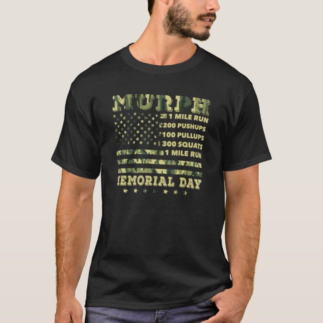 Camiseta Murph 2023 Workout Challenge American Memorial Day (Frente)