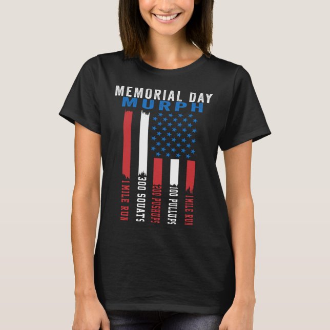 Camiseta Murph Challenge American Memorial Day Workout Gym  (Frente)