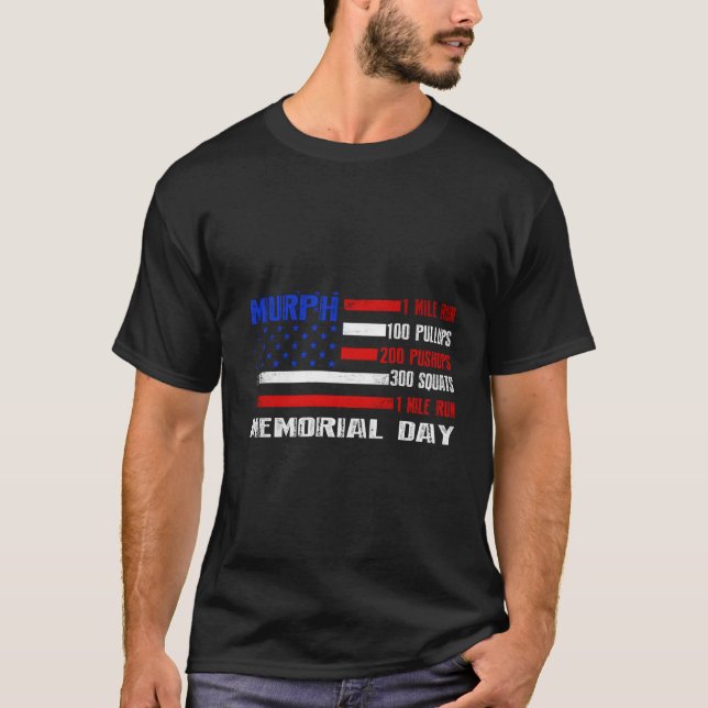 Camiseta Murph Challenge Memorial Day Workout Americano (Frente)