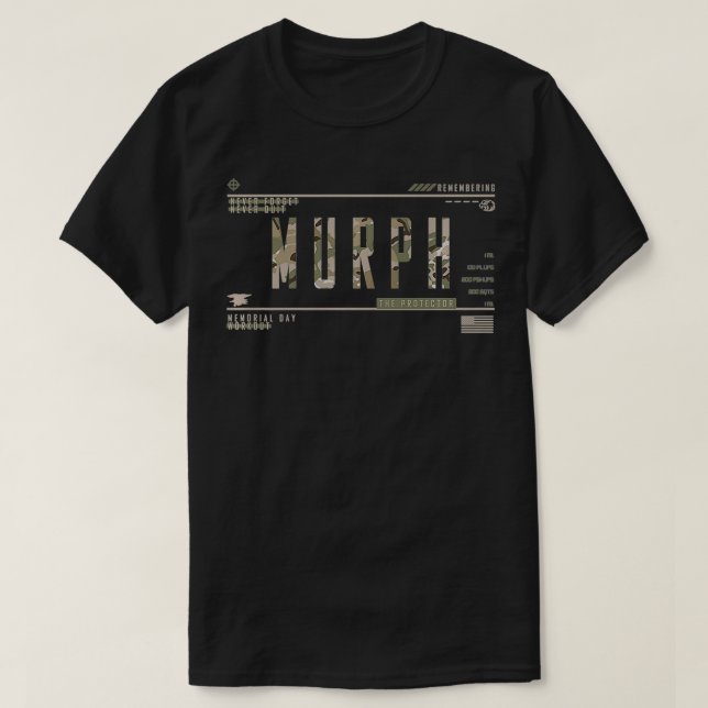 Camiseta Murph Memorial Workout WOD foi um trabalho militar (Frente do Design)