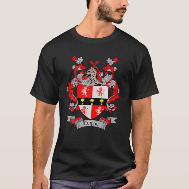 Camiseta Murphy Casaco de Arms | Murphy Surname Family Cres (Frente)