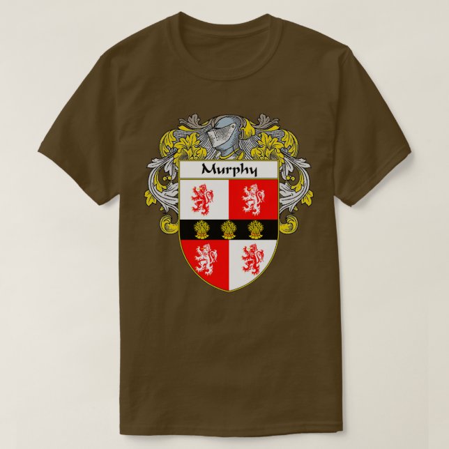 Camiseta Murphy Casaco de ArmsFamily Crest (Frente do Design)