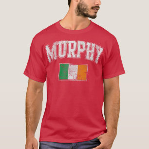 Camiseta Murphy Irish Flag Ireland Dia de São Patrício Vint