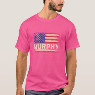 Camiseta Murphy Sobrenome Shirt Murphy Name American Flag
