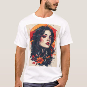 Camiseta Musa do Pôr do Sol Carmesim