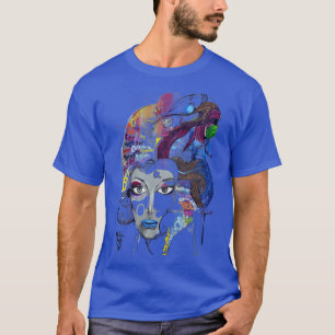 Camiseta "Musa Elétrica: Sonhos Urbanos em Cores Vibrantes