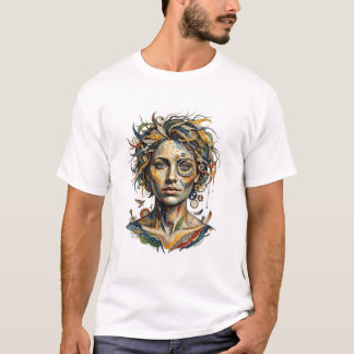 Camiseta Musa Mecânica — Um Retrato Surrealista Steampunk