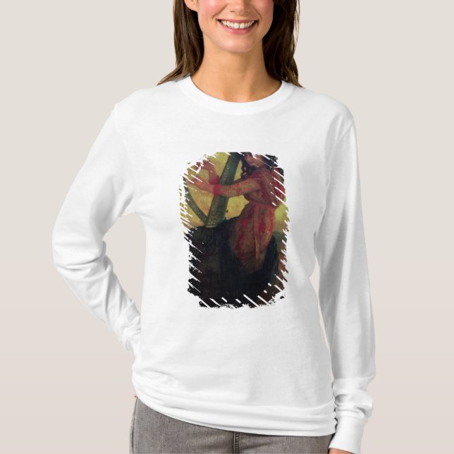 Camiseta Musa que joga a harpa (Frente)