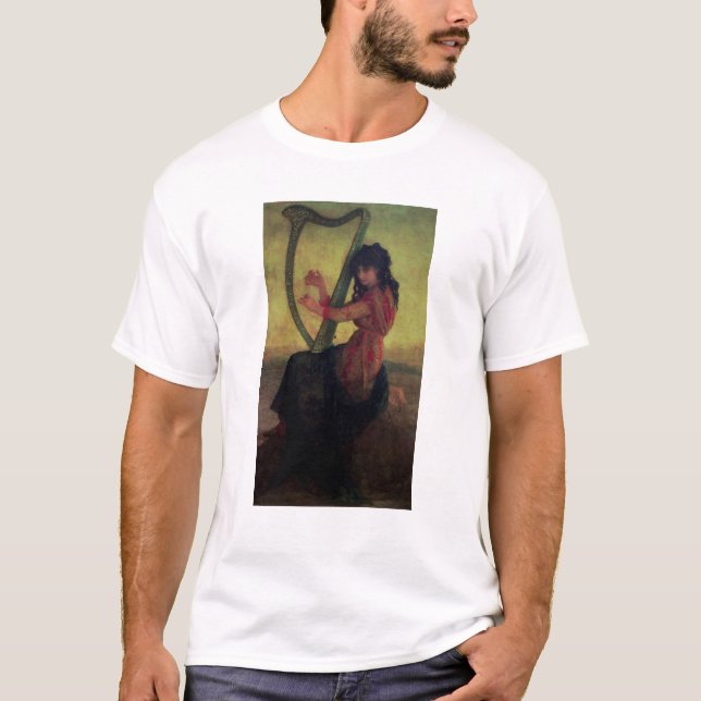 Camiseta Musa que joga a harpa (Frente)
