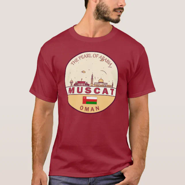Camiseta Muscat Oman City Skyline Emblem | Zazzle Brasil