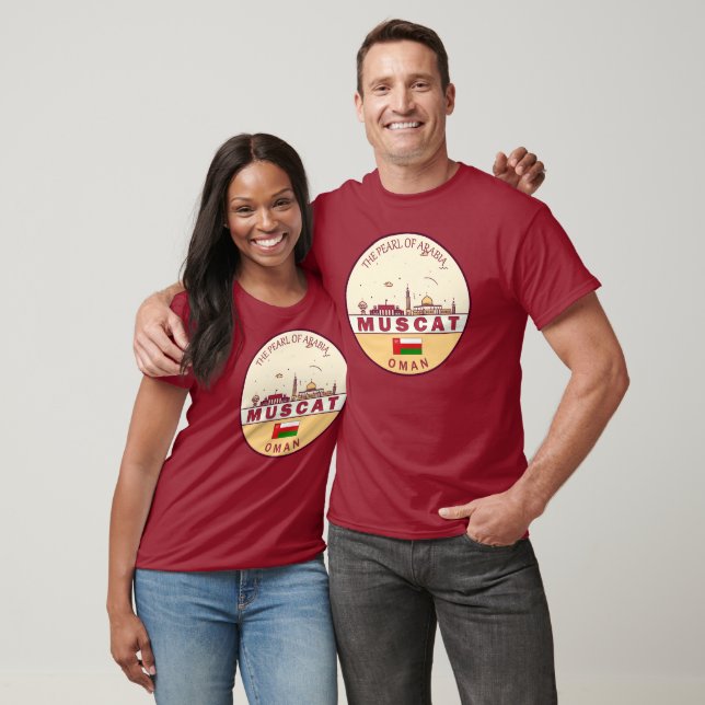 Camiseta Muscat Oman City Skyline Emblem | Zazzle Brasil