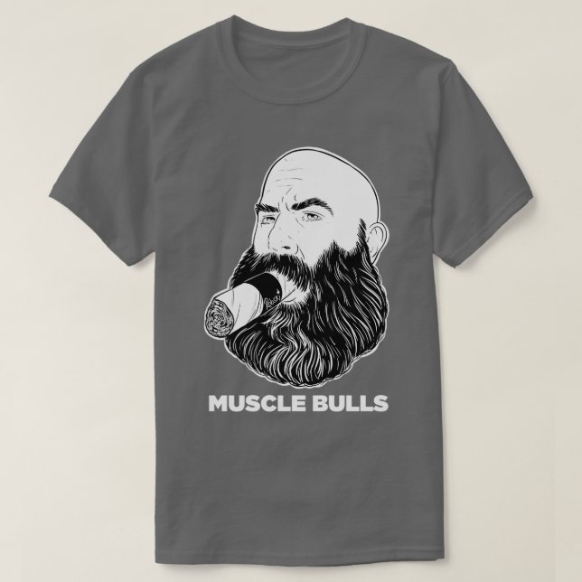 Camiseta Muscle Bull BampW (Frente do Design)