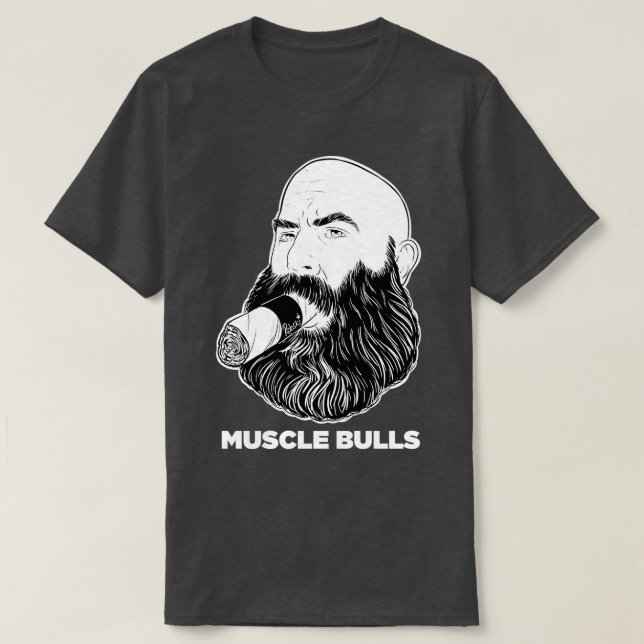 Camiseta Muscle Bull BW (Frente do Design)