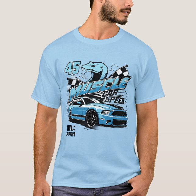 Camiseta Muscle Car Speed T-Shirt – USA Racing Power&Street (Frente)