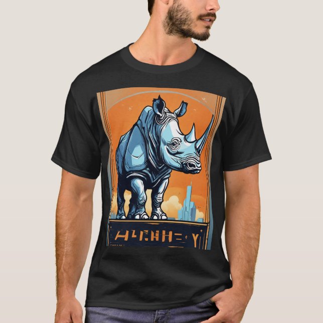 Camiseta Muscle Rhino Bouncer: Design do Logotipo Futurísti (Frente)