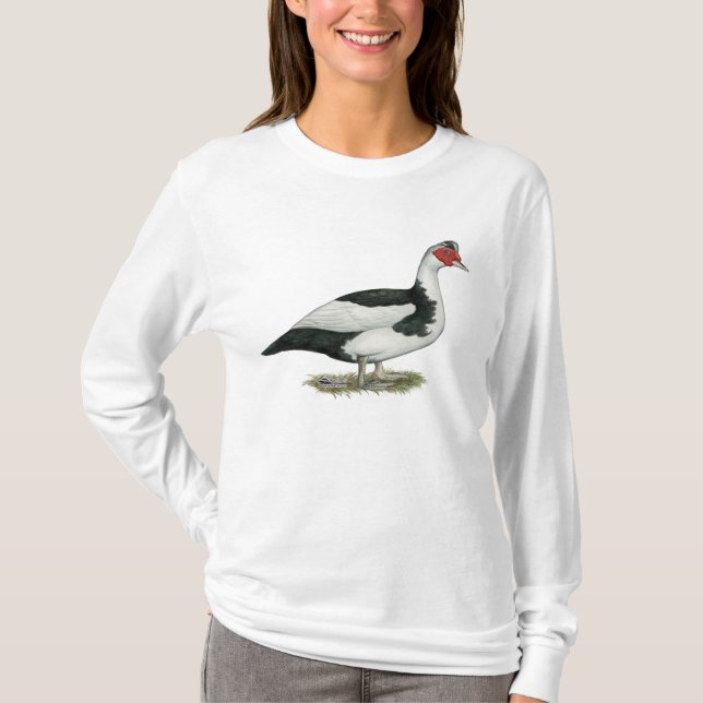 Camiseta Muscovy Black Pied Drake (Frente)