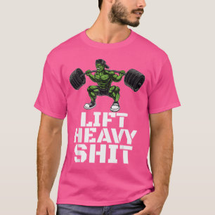 Camiseta Musculação Levantar Peso Pesado Agachamento Corpo