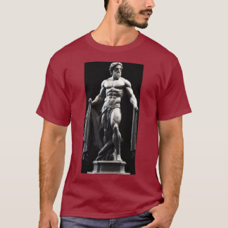Camiseta Muscular de Estátua de Deus Grego.