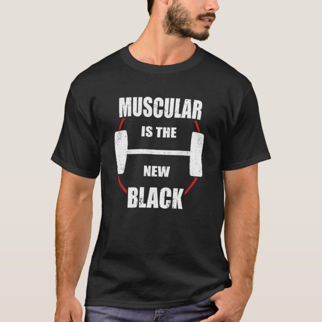 Camiseta Muscular the new black powerlifter bodybuilder & s (Frente)