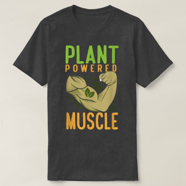 Camiseta Musculatura De Plantas Vegan (Frente do Design)