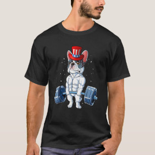 Camiseta Musculatura Francesa De Levantamento Do Bulldog 4