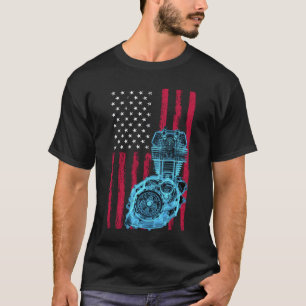 Camiseta Músculo Americano Bandeira Piston Carro 9