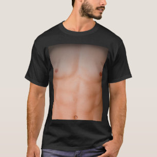 Camiseta Músculo Corpo Falso Do Peito Abs