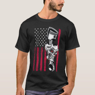 Camiseta Músculo do Pistão da Bandeira Americana 5