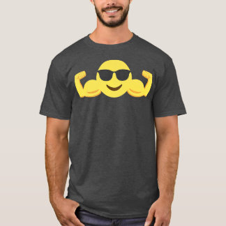 Camiseta Músculo Emoticon com óculos de sol Premium