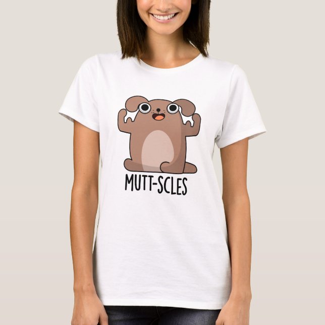 Camiseta Músculos Mutt Cães Engraçados (Frente)