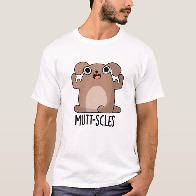 Camiseta Músculos Mutt Cães Engraçados (Frente)