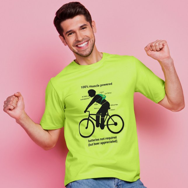 Camiseta Músculos que não Baterias Camisa-T de bicicleta de (Criador carregado)