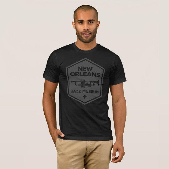 Camiseta Museu de Jazz de Nova Orleans®Camiseta Trompete (c (Frente Completa)