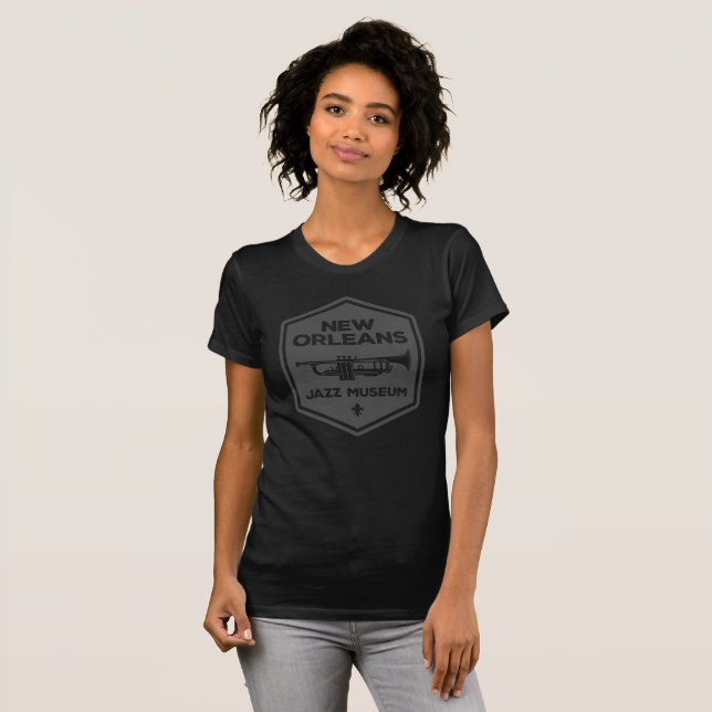 Camiseta Museu de Jazz de Nova Orleans®Camiseta Trompete (c (Frente Completa)