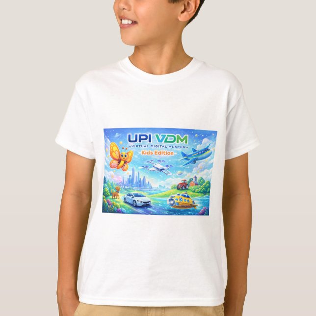 Camiseta Museu Digital Virtual UPI - Edição Kids (Frente)