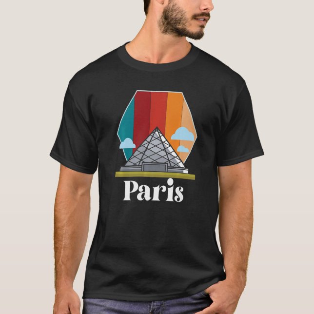 Camiseta Museu Do Louvre Em Paris Como Turista (Frente)