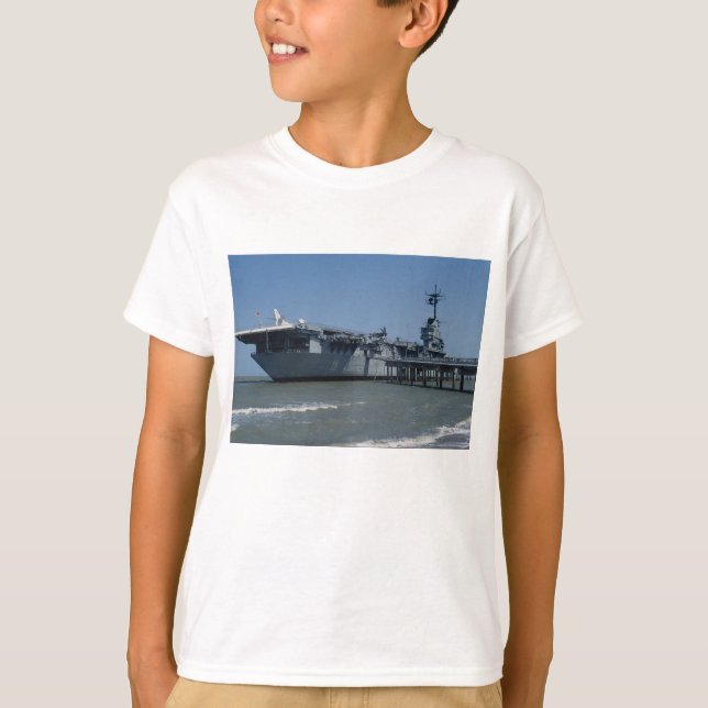 Camiseta Museu naval de USS Lexington (Frente)