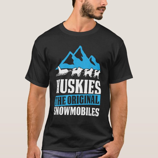Camiseta Mushing Race For Dog Sledding Dog Sled Rider Mushe (Frente)
