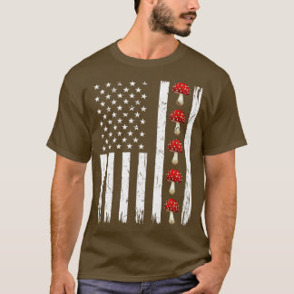Camiseta Mushroom American Flag Mushroom Hunter