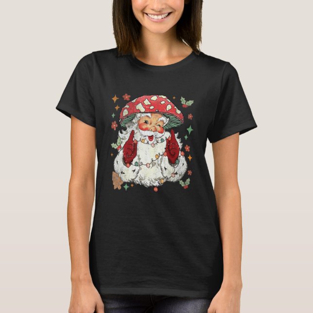 Camiseta Mushroom Christmas Mushroom  Mushroom Santa Claus (Frente)