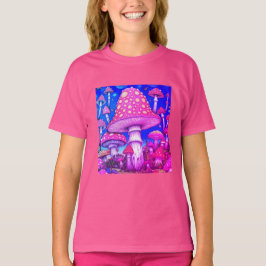 Camiseta Mushroom City-Colorful Red + Yellow Mushrooms on  