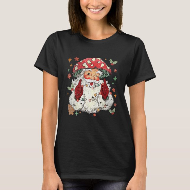 Camiseta Mushroom de Natal Mushroom Mushroom Papai Noel (Frente)