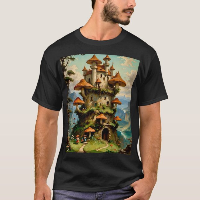 Camiseta Mushroom Fantasy Castlecore T-Shirt (Frente)