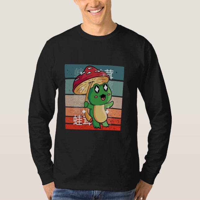 Camiseta Mushroom frog cute frog adorable kawaii art frogs  (Frente)