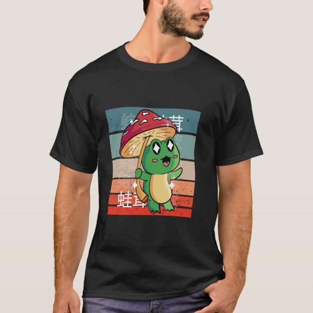 Camiseta Mushroom frog cute frog adorable kawaii art frogs  (Frente)