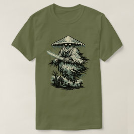 Camiseta Mushroom Ghost Ronin — Halloween Spirit Warrior 