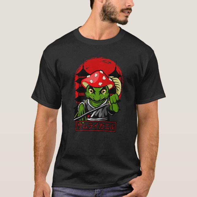 Camiseta Mushroom Hat Samurai Sapo Vintage Guerreiro Japonê (Frente)