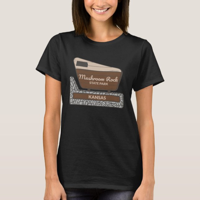 Camiseta Mushroom Rock State Park Kansas Welcome Sign Vacat (Frente)