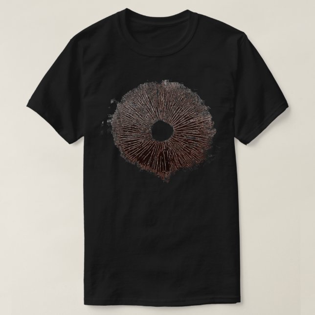 Camiseta Mushroom Spore Print Psilocybe Cubensis Colombian (Frente do Design)
