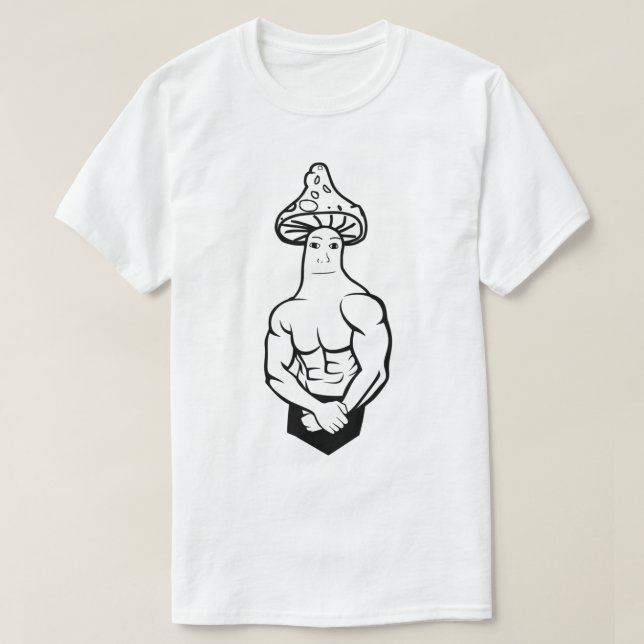 Camiseta Mushroom Wojak Sente Meme (Frente do Design)